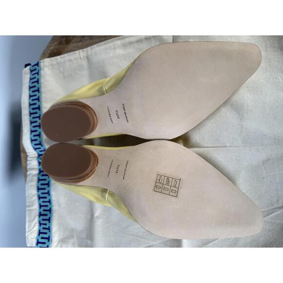 Tory Burch Butter Yellow Twisted Horsebit Pointed Toe Loafers Flats US 5.5 NWB - Picture 4 of 12